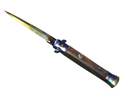 ★ Stiletto Knife | Case Hardened (Well-Worn)