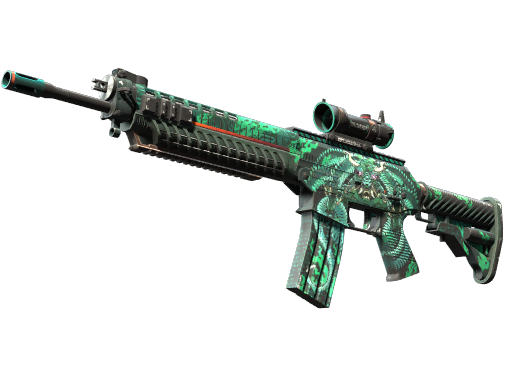 StatTrak™ SG 553 | Dragon Tech (Minimal Wear)