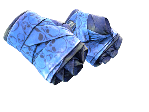 ★ Hand Wraps | Cobalt Skulls (Battle-Scarred)