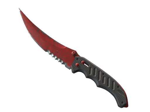 ★ Flip Knife | Crimson Web (Well-Worn)