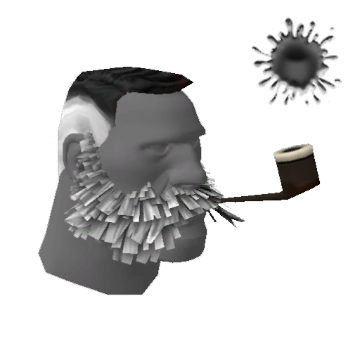 Strange Lord Cockswain's Novelty Mutton Chops and Pipe