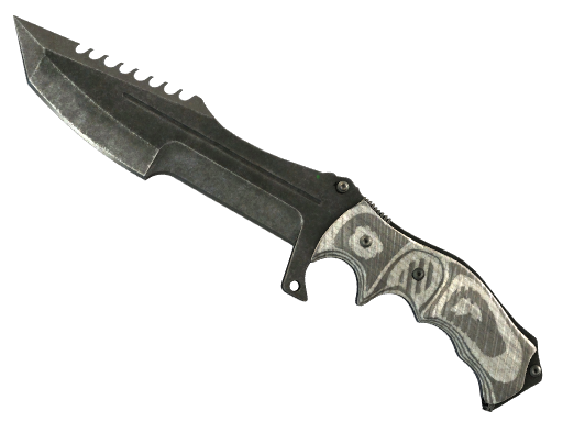 ★ StatTrak™ Huntsman Knife | Black Laminate (Battle-Scarred)